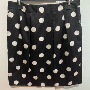 Ann Taylor -Cute Black/White Polka Dot Skirt